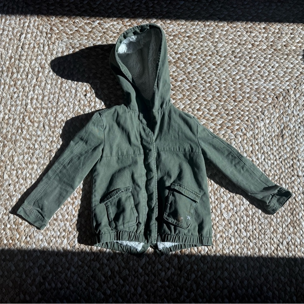 Epic Threads Olive Hooded Puffer Jacket